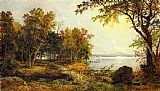 Jasper Francis Cropsey A Cabin on Greenwood Lake painting